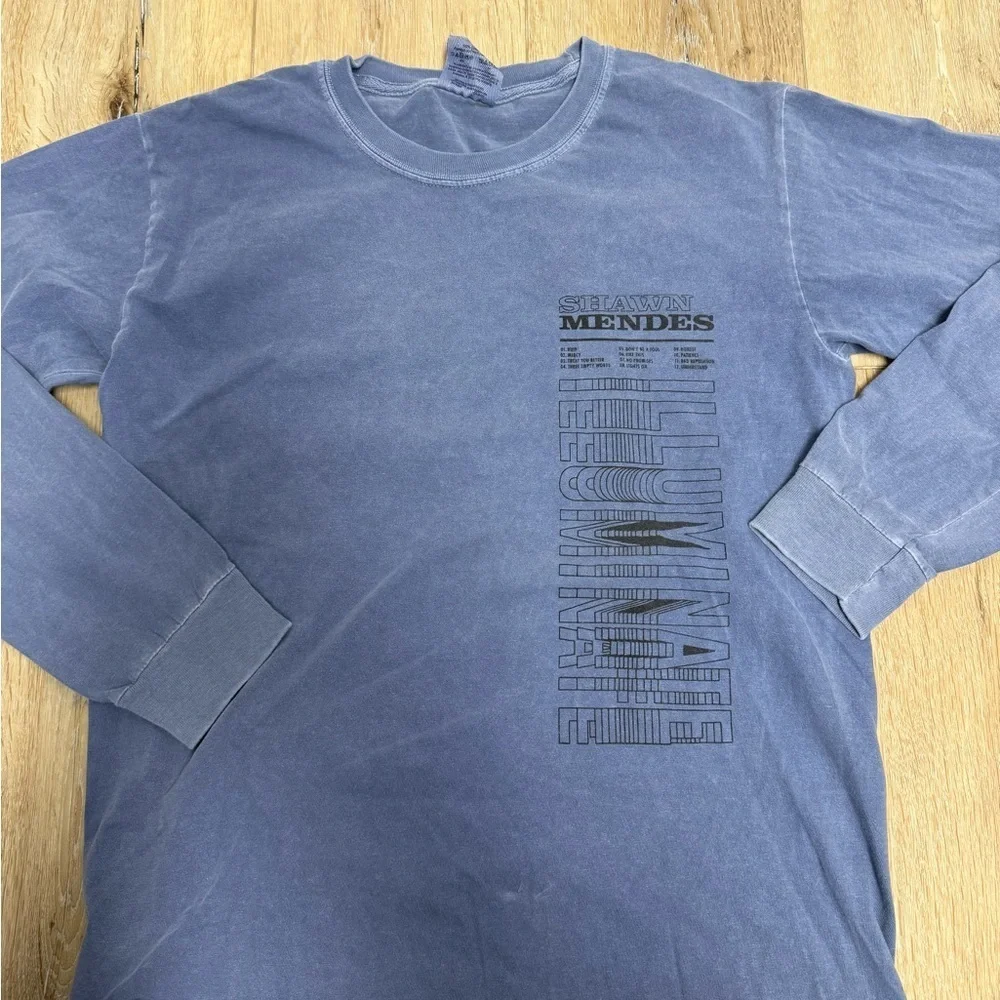 Shawn Mendes Illuminate Long Sleeve Shirt Comfort Colors Album Tracklist Tee